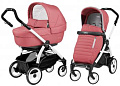 Детская коляска Peg-Perego Book Plus Completo 3 в 1, шасси White (Breeze Coral
						
					) — Фото