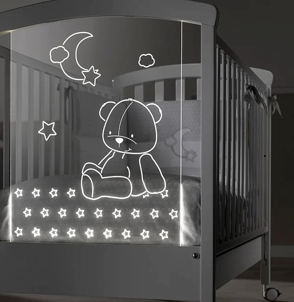 Детская кроватка Erbesi Stella Light LED фото 1