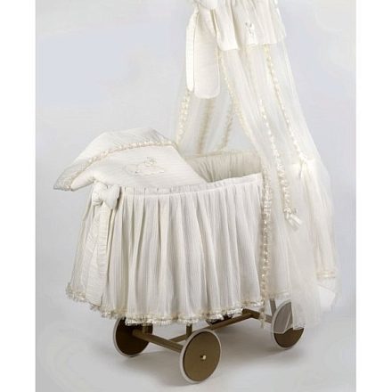 Плетеная колыбель с тюлевым пологом Italbaby  Marina Plisse
