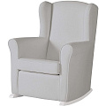 Кресло-качалка Micuna Wing Nanny White (Leatherette grey искусственная кожа) — Фото