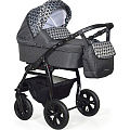 Детская коляска Indigo Charlotte 18 F 3 в 1 (Ch 38 Черный + Черный Узор
						
					) — Фото