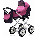 Детская коляска BartPlast Fenix Classic 2 в 1 (09 фиолетовый-розовый
						
					) — Фото