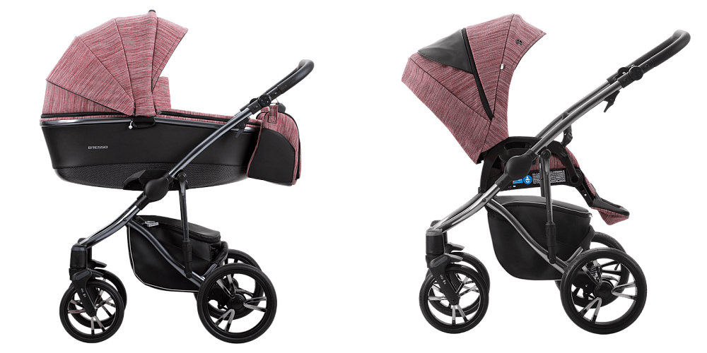 Детская коляска Bebetto Bresso Premium Class Dark 2020 3 в 1 - Фото