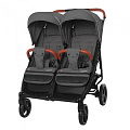 Детская прогулочная коляска для двойни Carrello Connect CRL-5502 (Ink Gray
						
					) — Фото