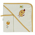 Kidboo Комплект для купания: полотенце с уголком+варежка 75х75 см (Цыпленок) — Фото