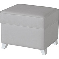 Пуфик с ящиком Micuna Foot Rest (Grey Leatherette / Ножки White) — Фото