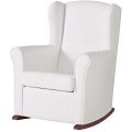 Кресло-качалка Micuna Wing Nanny Chocolate (Leatherette white искусственная кожа) — Фото