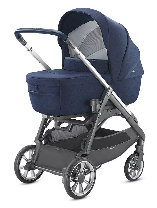 Детская коляска Inglesina Aptica System Quattro 4 в 1 на шасси Aptica Graphite Blue Navy — как выглядит в жизни