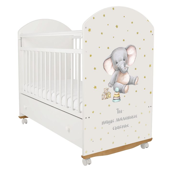Детская кроватка Indigo My Sleepy с ящиком — как выглядит в жизни
