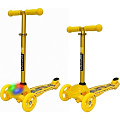 Трехколесный самокат Y-Scoo RT Trio Diamond 120 Kaleidoscope со светящейся платформой (Yellow) — Фото