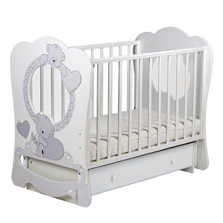 Детская кроватка Кубаньлесстрой Baby Sleep 7 Би 133.2, поперечный маятник/ящик