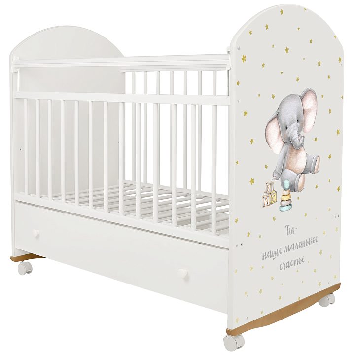 Детская кроватка Indigo My Sleepy с ящиком — как выглядит в жизни