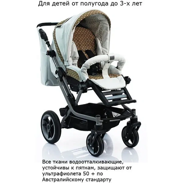 Детская коляска Teutonia Mistral S V3 Titanium Теутония Мистраль С В3 Титаниум 2 в 1 фото 2