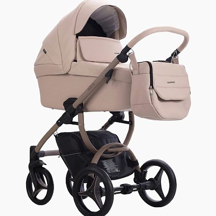Детская коляска Bebetto Luca Pro 2025 2 в 1 на бежевой раме