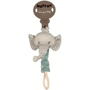 Игрушки-держатели соски Nattou Pacifinder Jack, Jules & Nestor Мишка и Слоник 843218 / 843201