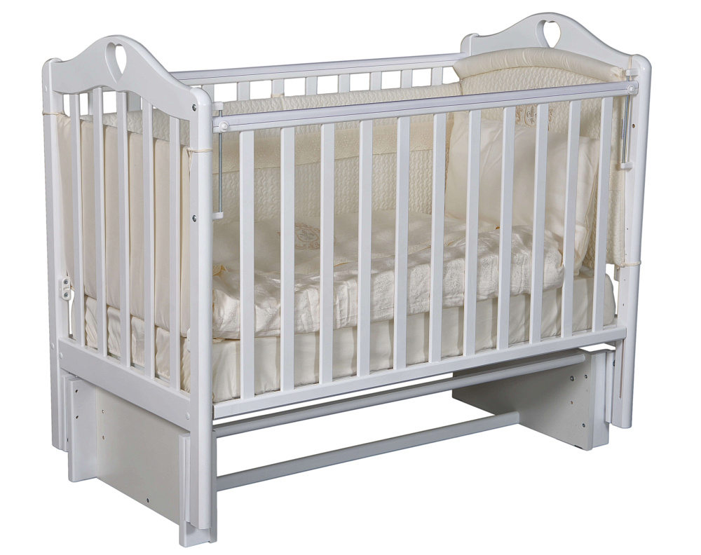 Детская кроватка Антел Karolina 3/5, автостенка/универсальный маятник - Фото