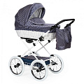 Детская коляска-люлька Bebizaro Classic Retro (Blue Groch
						
					) — Фото