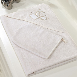 Детское полотенце-уголок + варежка Funnababy Luna Elegant 90 х 90 см