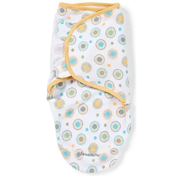 71270 Конверт для пеленания из хлопка на липучке Summer Infant SwaddleMe размер s/m Круги