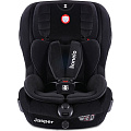 Детское автокресло Lionelo Jasper Isofix + подарок: шторки и органайзер (Suede black велюр) — Фото