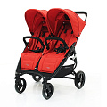 Детская прогулочная коляска для двойни Valco Baby Snap Duo (Fire Red
						
					) — Фото