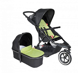 Детская коляска Phil and Teds Sport, прогулка+блок для новорожденных, 2 в 1