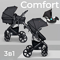 Детская коляска-трансформер Sweet Baby Comfort 3 в 1 (Black
						
					) — Фото