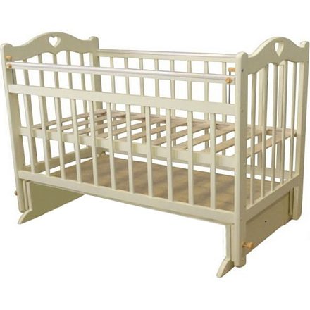 Детская кроватка PloomaBaby Виолетта с сердечком, поперечный маятник