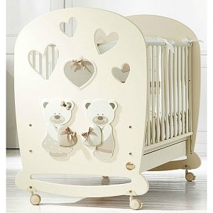 Детская кроватка Baby Expert Bon Bon колесо +, полозья/ящик