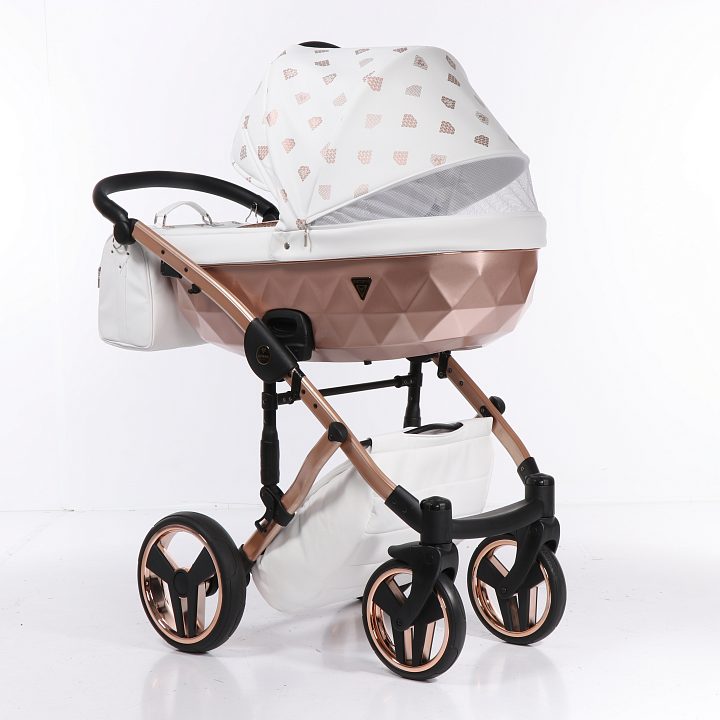 Детская коляска Junama Diamond Glow 2 в 1, экокожа — как выглядит в жизни