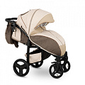 Детская прогулочная коляска Camarelo Elf (XEL-11, св.бежевый джинс-бежевая экокожа, черная рама
						
					) — Фото