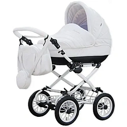 Детская коляска Esperanza Victoria Leatherette кожа 2 в 1 Цвет рамы - Черный - Маленькие колеса