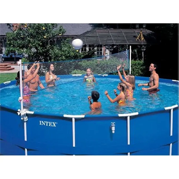 Надувной семейный бассейн Intex Easy Set Интекс Изи Сет с лестницей и насосом-фильтром c54914, с56414, c54908, с56409, c54916, c56417, c54920, с 56905 фото 6