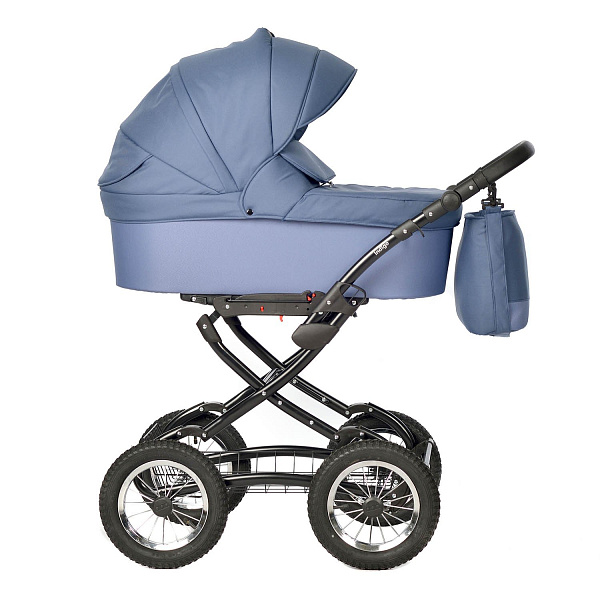 Детская коляска Indigo Barbara Classic 2021 2 в 1 на черной раме фото 1