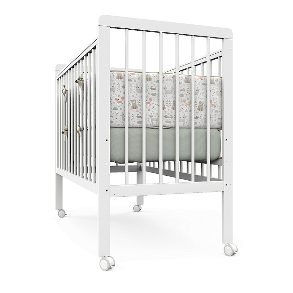 Детская кроватка Pituso Tiny, автостенка/колесо фото 5