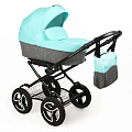 Детская коляска Smile Line Serenade 20 Classic 12 2 в 1 (Se 27 (св.серый+мятный)
						
					) — Фото