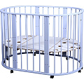 Овальная детская кроватка Nastella Baby Molly 7 в 1 без маятника (Фиолетовый) — Фото