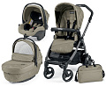 Детская коляска Peg-Perego Book Plus Sportivo 3 в 1, шасси Jet (Geo Beige
						
					) — Фото