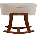 Колыбель-качалка Micuna Nacelle (Качалка Chocolate - Корзина Brown (тканевая) - Текстиль Beige) — Фото