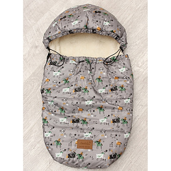 Универсальный меховой конверт AmaroBaby Little Friend Рыцарь 80х45 см