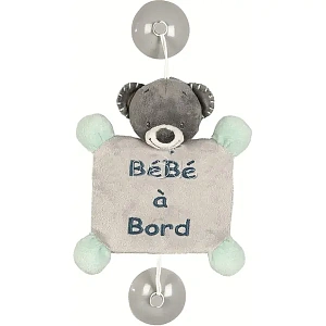 Автомобильный знак Nattou Baby on board Наттоу Беби он боард Jack, Jules & Nestor Мишка 843386
