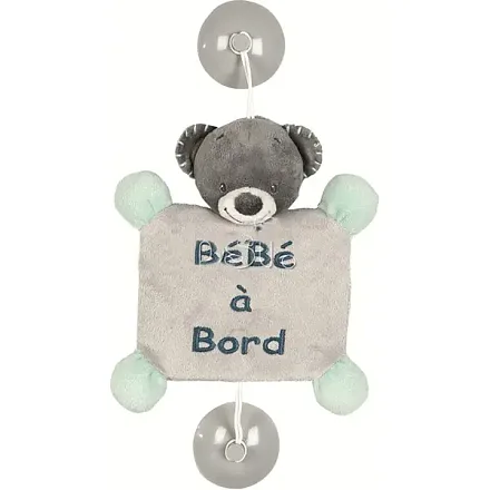 Автомобильный знак Nattou Baby on board Наттоу Беби он боард Jack, Jules & Nestor Мишка 843386