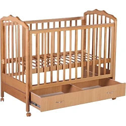 Детская кроватка Baby Luce Капитан 1.3 на колесах