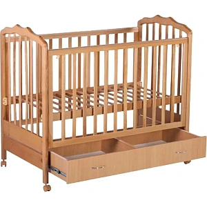 Детская кроватка Baby Luce Капитан 1.3 на колесах