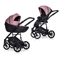 Детская коляска Riko Basic Pacco 2 в 1 (02 Pink (розовый-черный)
						
					) — Фото