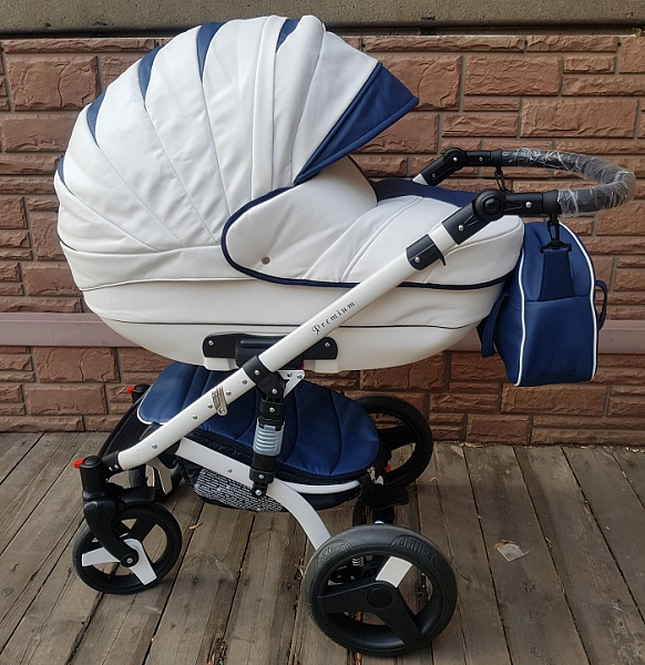 Детская коляска Mikrus Cruiser Premium 3 в 1, 100% эко-кожа фото 1