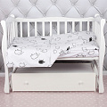 Комплект постельного белья в кроватку AmaroBaby Baby Boom из поплина, 3 предмета (Овечки) — Фото