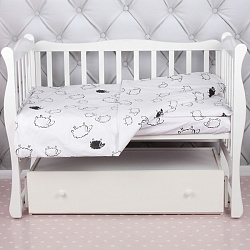 Комплект постельного белья в кроватку AmaroBaby Baby Boom из поплина, 3 предмета