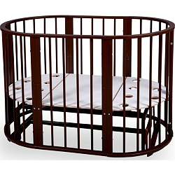 Овальная детская кроватка Nastella Baby Molly 7 в 1, поперечный маятник