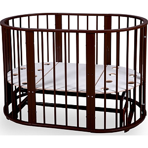 Овальная детская кроватка Nastella Baby Molly 7 в 1, поперечный маятник